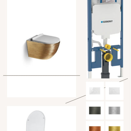 Complete toiletset met toiletbril en keuze uit 6 DutchLine drukplaten