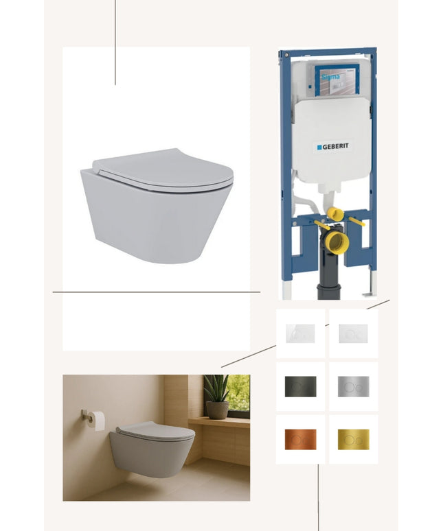 Complete toiletset met keuze uit 6 DutchLine drukplaten