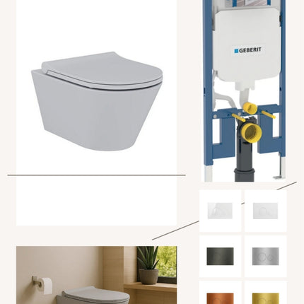 Complete toiletset met keuze uit 6 DutchLine drukplaten