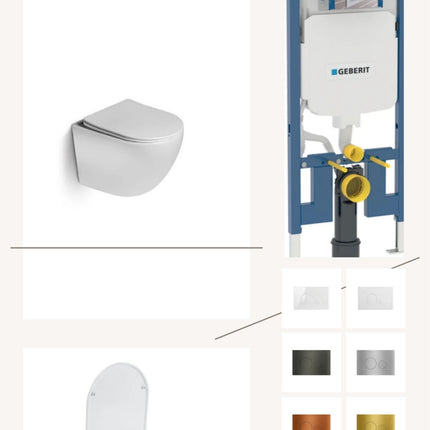 Complete toiletset met toiletbril en keuze uit 6 DutchLine drukplaten