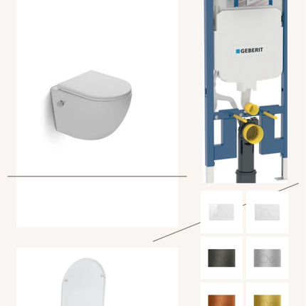 Complete toiletset met toiletbril en keuze uit 6 DutchLine drukplaten