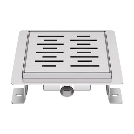 ALONI Bonde de douche avec grille - 15x15cm - Inox brossé - image 2