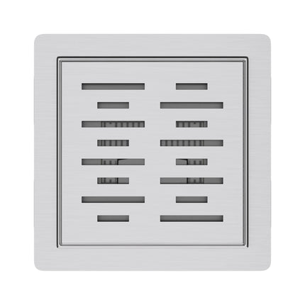 ALONI Caniveau de douche avec grille - 15x15cm - Inox brossé - image 3