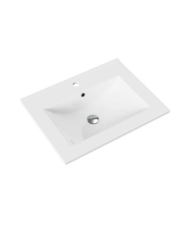 ALONI Hayat Wastafel – 60x1,5x45 cm – Kunstmarmer – Glanzend Wit