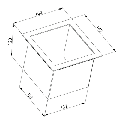 Aloni inzetstuk voor reserverolhouder – inbouw – geborsteld RVS