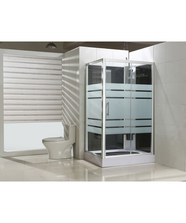 Xellanz Thermo rechts complete douchecabine 120 x 90 x 218 cm aluminium | Schwertz & Co