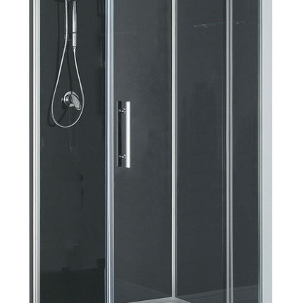 Xellanz Domino complete douchecabine 90 x 90 x 210 cm mat aluminium 5 mm glas | Schwertz & Co