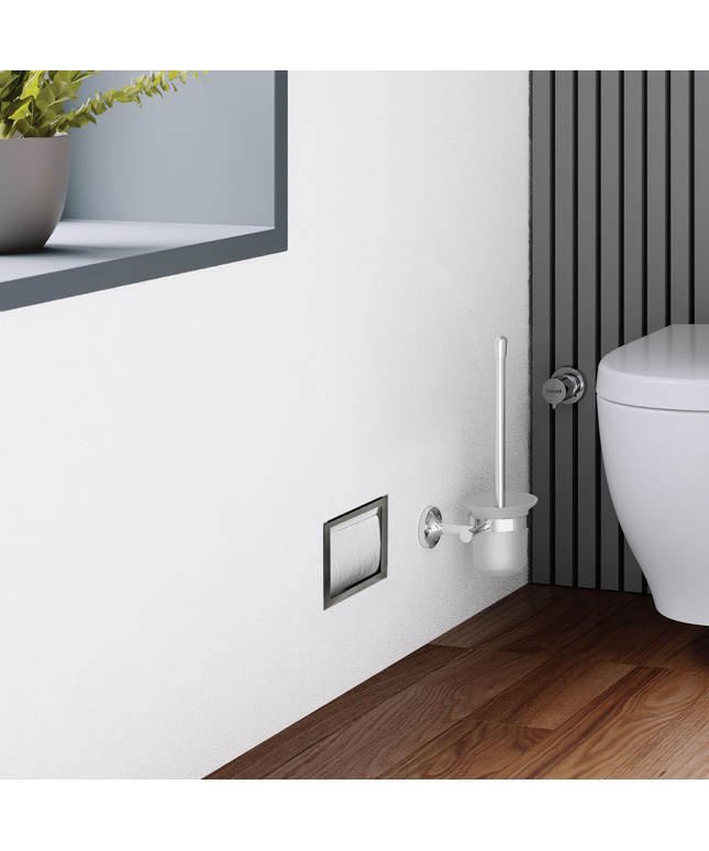 Aloni inzetstuk voor reserverolhouder – inbouw – gunmetal