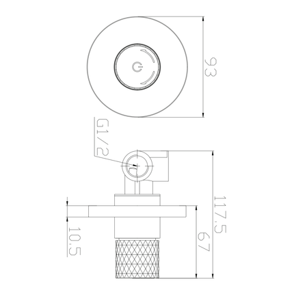 ALONI Flow afbouwdeel voor inbouwstopkraan – koud water – chroom