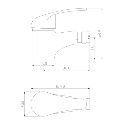 ALONI Pure bidetmengkraan – chroom