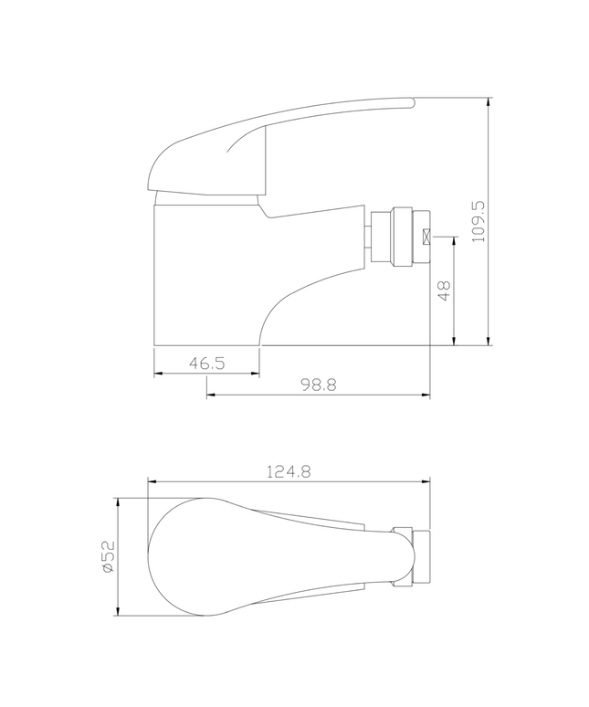 ALONI Pure bidetmengkraan – chroom