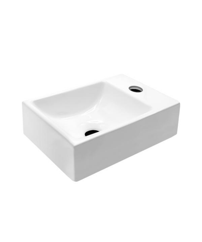 ALONI Wastafel met Kraangat Rechts – 30,5x19x10,5 cm – Wit