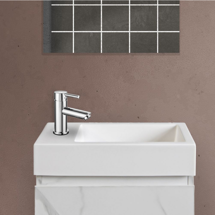 ALONI Fontein – 40x10,5x22 cm – Kunstmarmer – Glanzend Wit