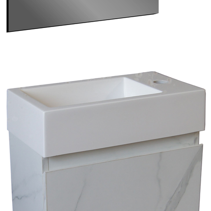 ALONI Fontein – 40x10,5x22 cm – Kunstmarmer – Glanzend Wit