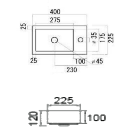 ALONI Fontein – 40x10,5x22 cm – Kunstmarmer – Glanzend Wit