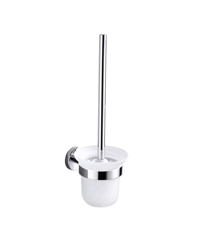 Aloni toiletborstel met houder – glazen pot – chroom