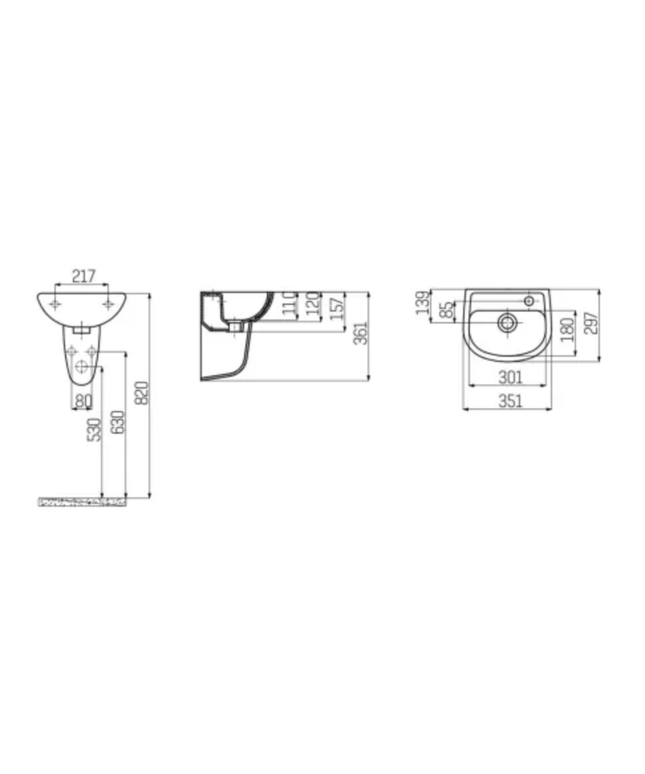 CREAVIT Fontein – 29x35 cm – Wit – Met Kraangat