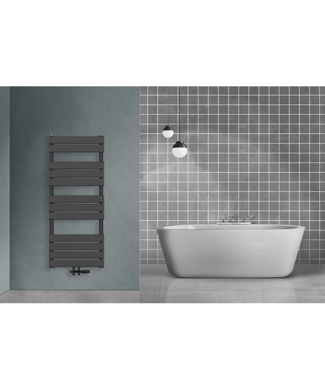 BELRAD Badkamer radiator 1800x500mm - Zwart - Middenaansluiting - 936W