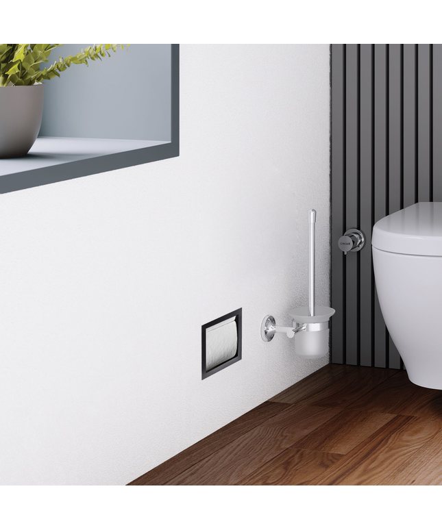 Aloni inzetstuk voor reserverolhouder – inbouw – mat zwart