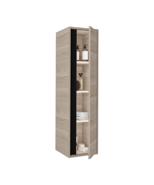 Aloni Sharp column cabinet - 35x135x35 cm - hazelnut - stylish and practical