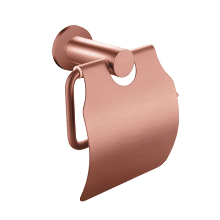 Aloni toiletrolhouder met klep – geborsteld koper