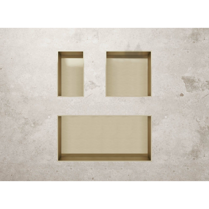 ALONI inbouwnis – 30x60x7 cm – geborsteld goud