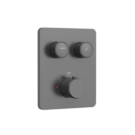 ALONI Stria douchemengkraan – 2-weg – thermostatisch – gunmetal