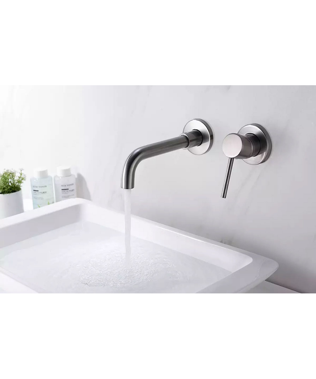 ALONI inbouw wastafelkraan – gunmetal grijs