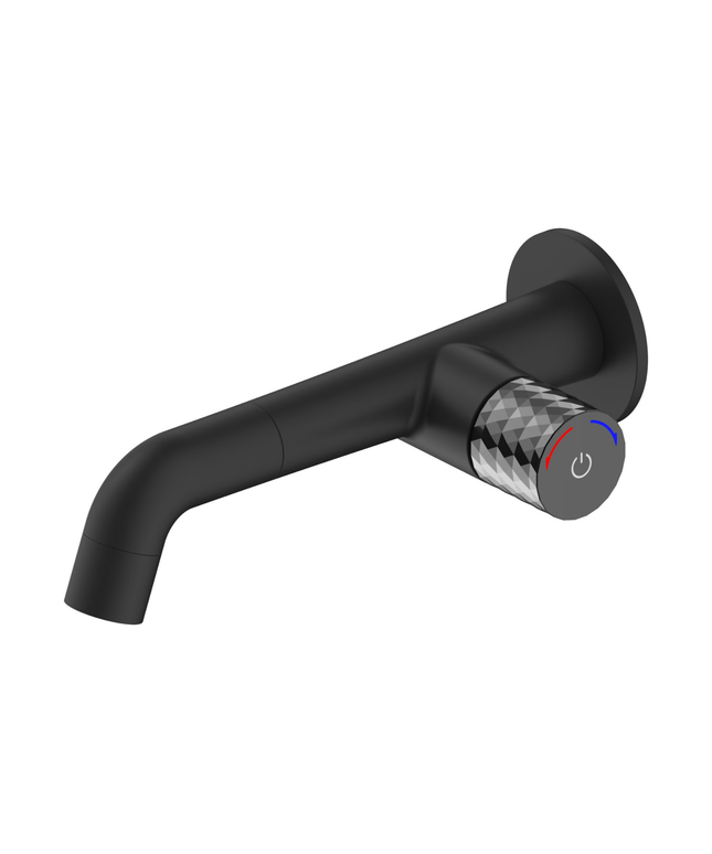 ALONI Flow wastafelkraan – drukknop – inbouw – mat zwart