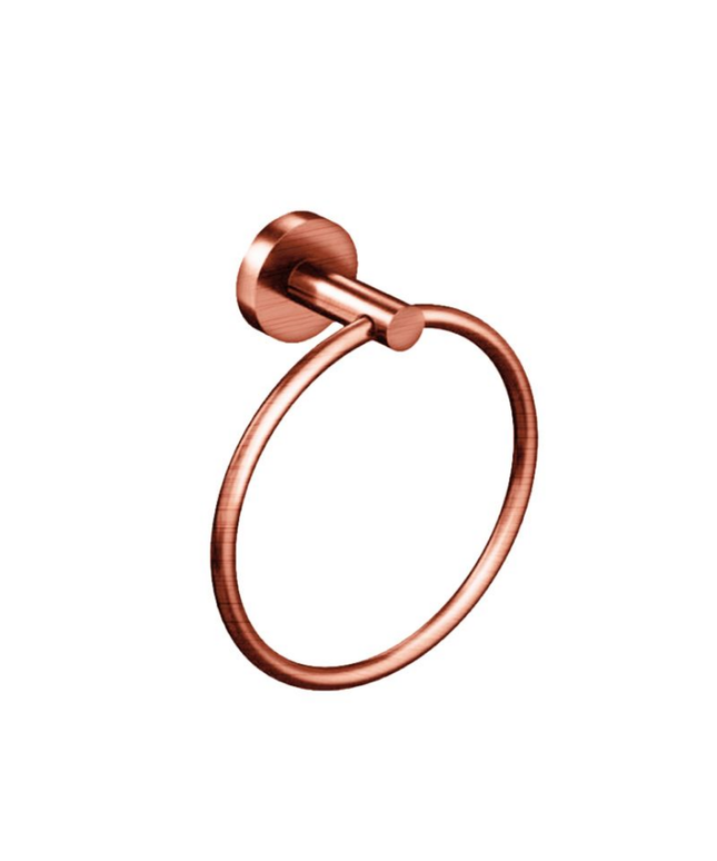 Aloni handdoekring 16 cm – geborsteld koper