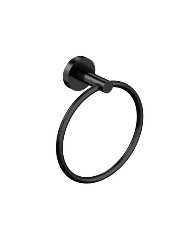 Aloni handdoekring 16 cm – mat zwart