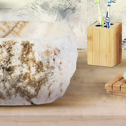 Waskom Natural Sunset Onyx – 30-35x15 cm – Natuursteen