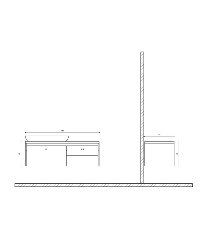 ALONI ARES wastafelonderkast – 120 cm – Walnoot
