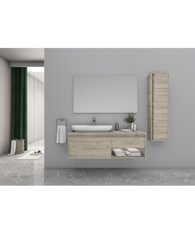 ALONI ARES wastafelonderkast – 120 cm – Licht hout eiken