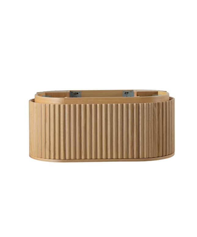 Aloni Begonia Washbasin Base - 99x42X52.5 cm - natural oak - Handleless & Softclose