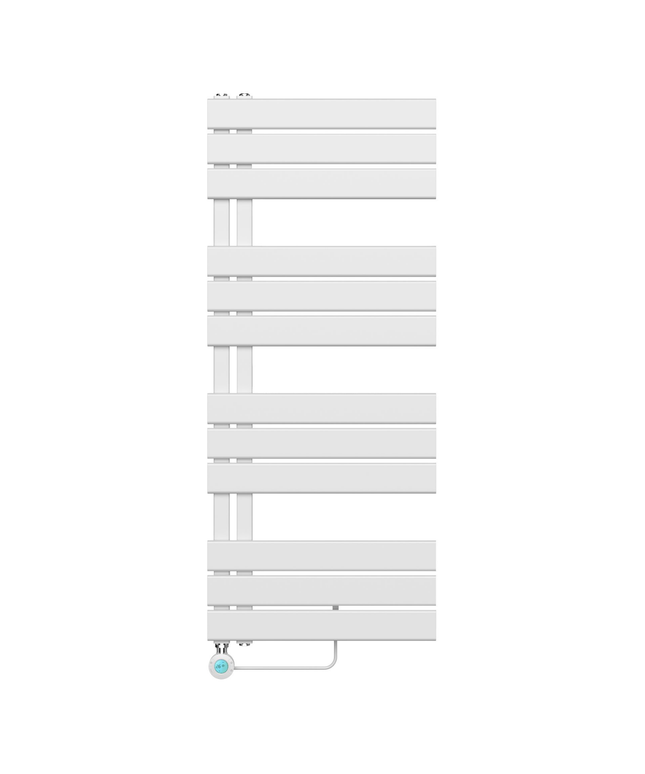 BELRAD Badkamer radiator elektrisch 1200x500mm - wit - Linksaansluiting/Combi - 593W