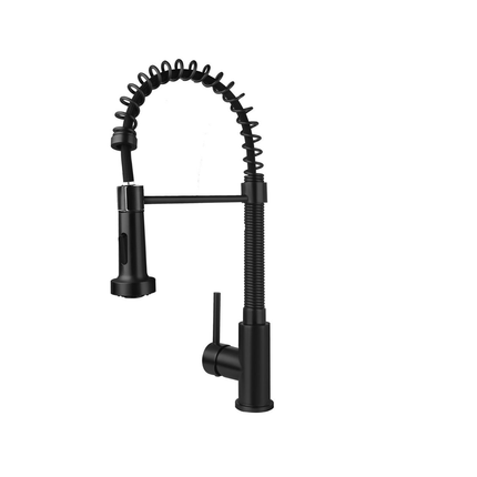 ALONI keukenkraan met uittrekbare sproeikop – mat zwart