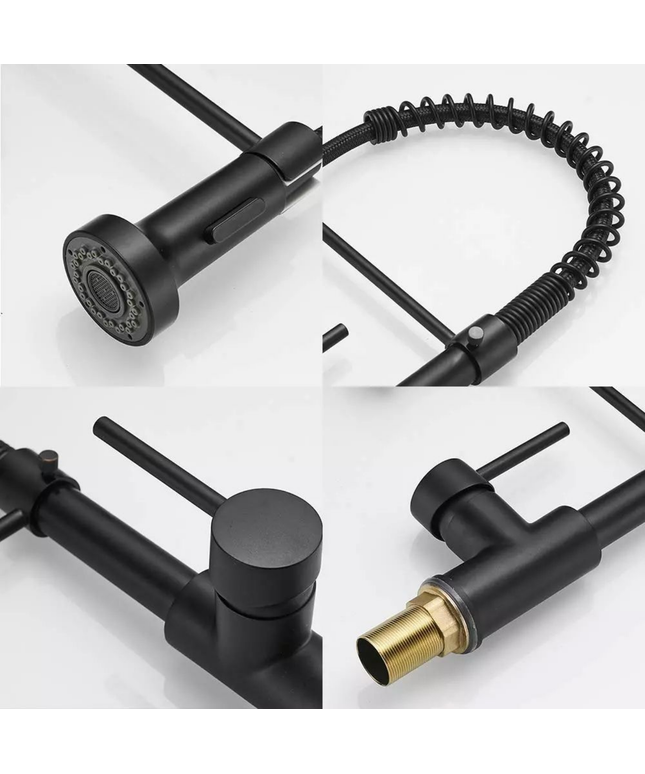 ALONI keukenkraan met uittrekbare sproeikop – chroom