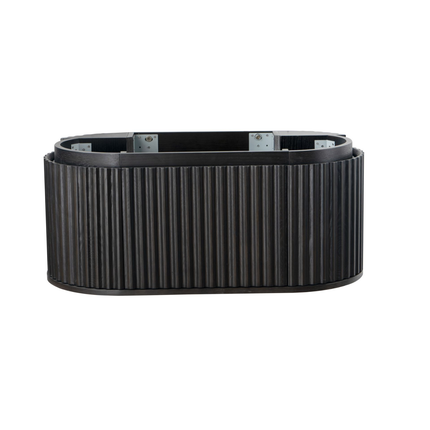 Aloni Begonia Washbasin case - 99x42x52.5 cm - black oak - handle -free & soft close