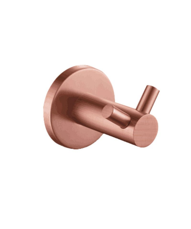 Aloni muurhaak dubbel – geborsteld koper