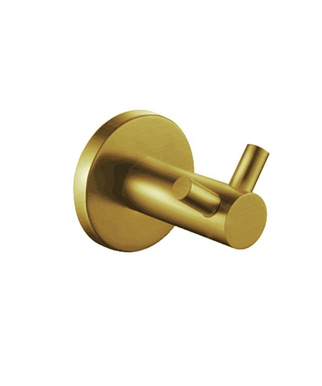 Aloni muurhaak dubbel – geborsteld goud