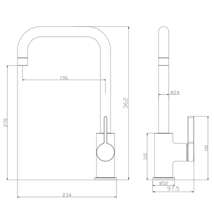 ALONI Arch keukenkraan – chroom
