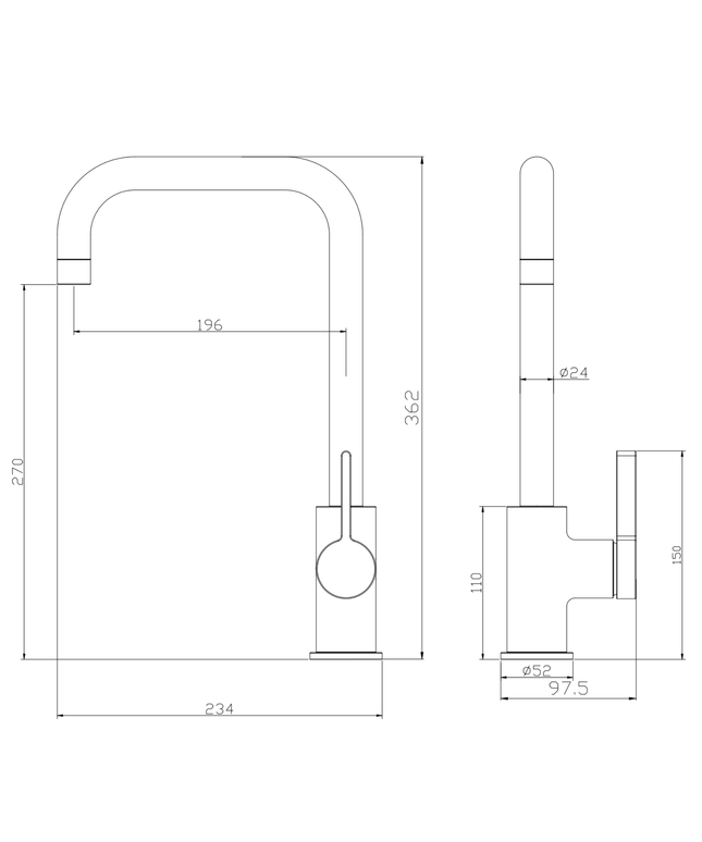 ALONI Arch keukenkraan – chroom