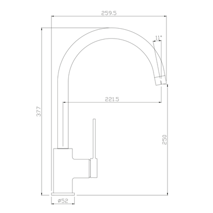 ALONI Edge keukenkraan – chroom