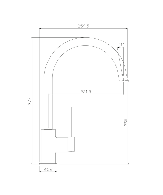 ALONI Edge keukenkraan – chroom