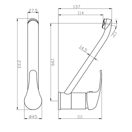 ALONI Pure keukenkraan – draaibare uitloop – chroom