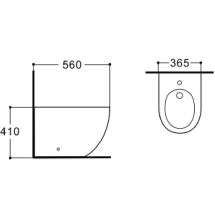 ALONI Dorna bidet – vloermodel – glanzend wit