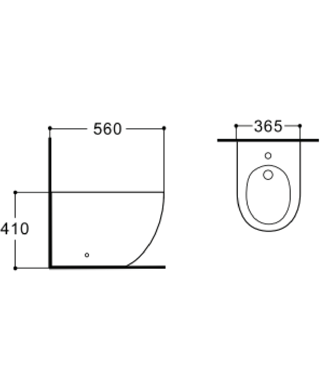 ALONI Dorna bidet – vloermodel – glanzend wit