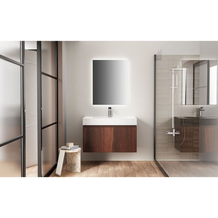 ALONI ELA wastafelonderkast – 80x40x45 cm – Walnoot – Greeploos & softclose