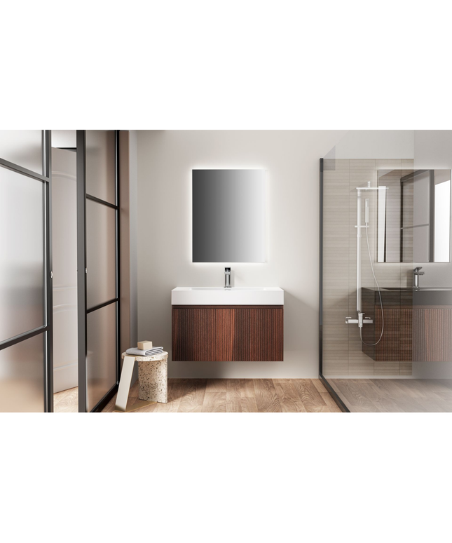 ALONI ELA wastafelonderkast – 80x40x45 cm – Walnoot – Greeploos & softclose